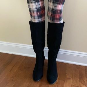 Blondo Black Suede Knee High Boots